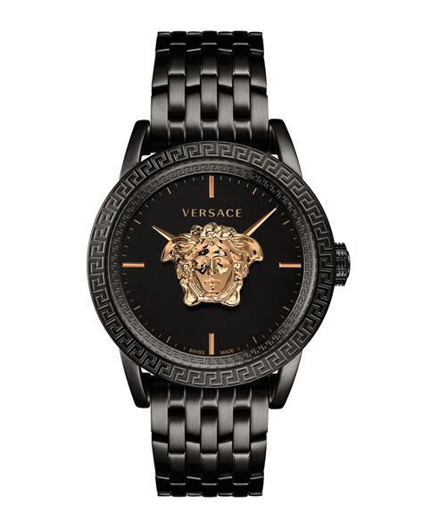 black and gold versace watch|versace watches with diamond.